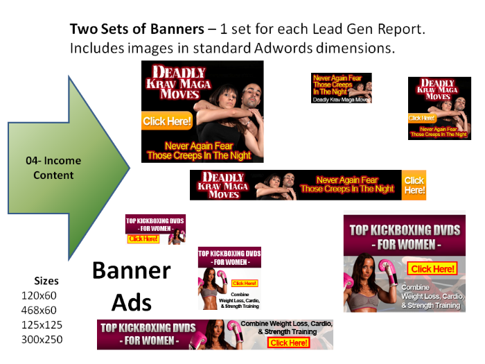 Kickboxing PLR and Krav Maga PLR Banners