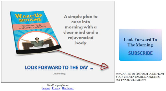 Mind and Body Connection - Seniors Fitness PLR Report Squeeze Page