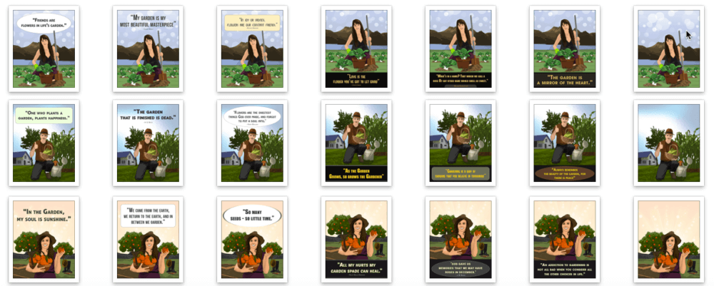 Gardening Fitness PLR Social Posters