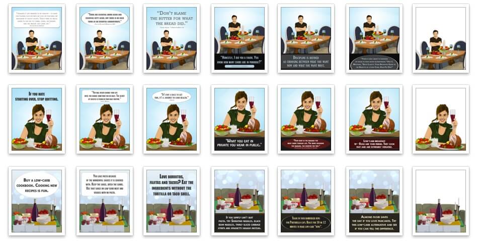 Low Carb Cooking PLR Social Posters