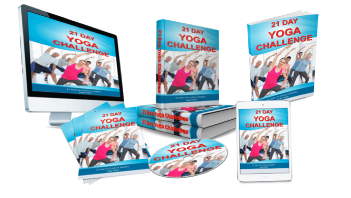 21 Day Yoga PLR Challenge eBook Cover Graphics