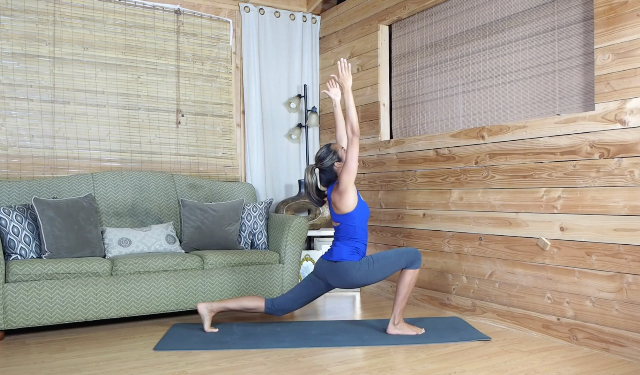 Yoga High Lunge Pose PLR