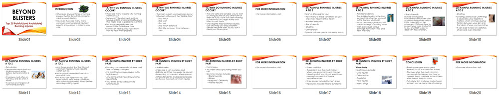 Prevent Running Injuries PLR Course or Presentation