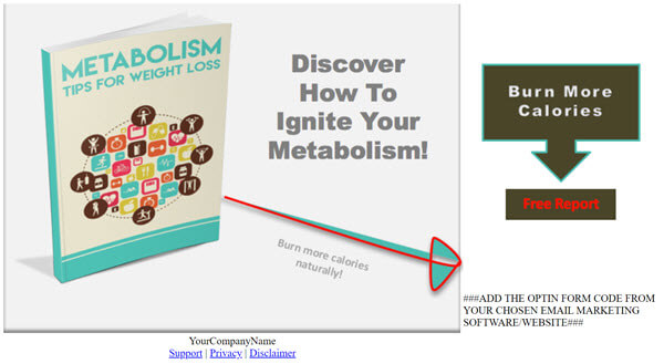 Metabolism For Weight Loss PLR Squeeze Page