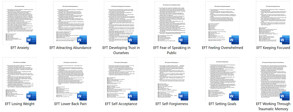 EFT Tapping PLR Scripts