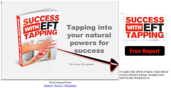 Success with EFT Tapping PLR Report Squeeze Page