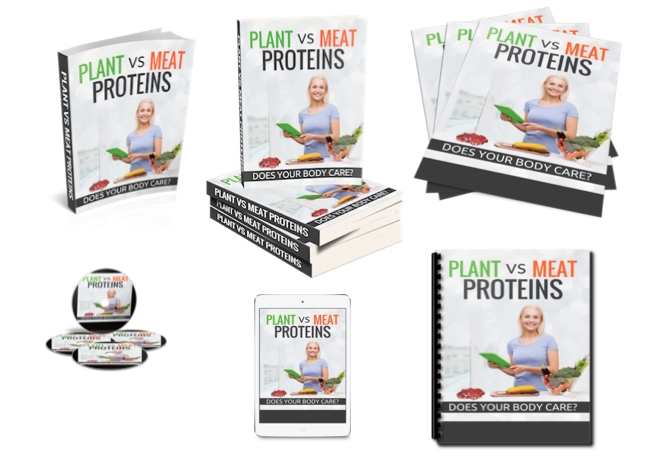 Plant Proteins Vs Meat Proteins PLR eBook Covers