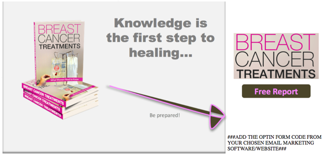 Breast Cancer Treatments PLR eBook Squeeze Page