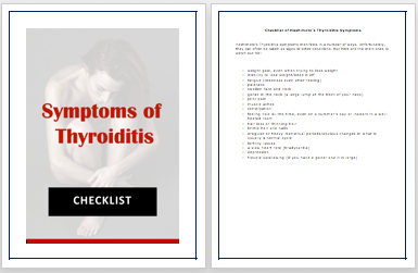 Symptoms of Hashimoto's Thyroid PLR Checklist