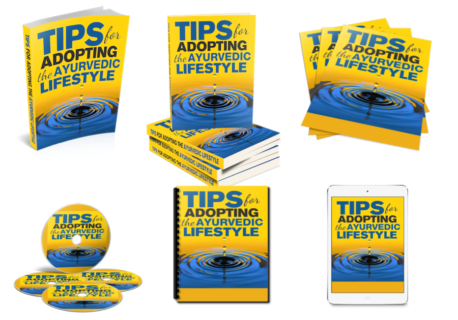 Ayurvedic Lifestyle PLR eBook Cover Graphics