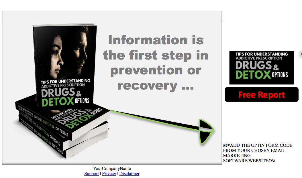 Understanding Addictive Prescription Drugs PLR eBook Squeeze Page