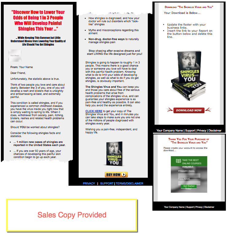 Shingles PLR eBook Sales Page