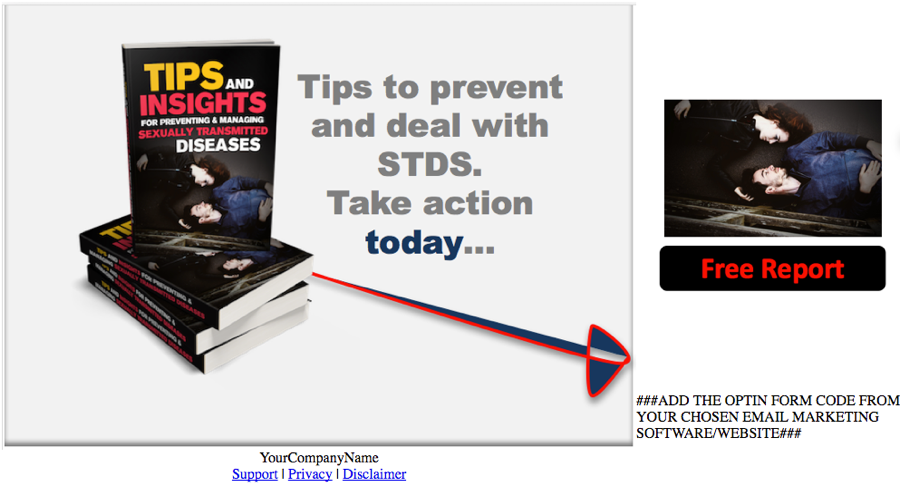 STDs PLR eBook Squeeze Page