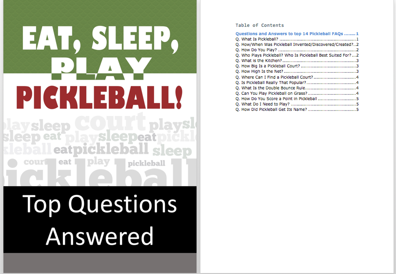 FAQs on Pickleball PLR Resource