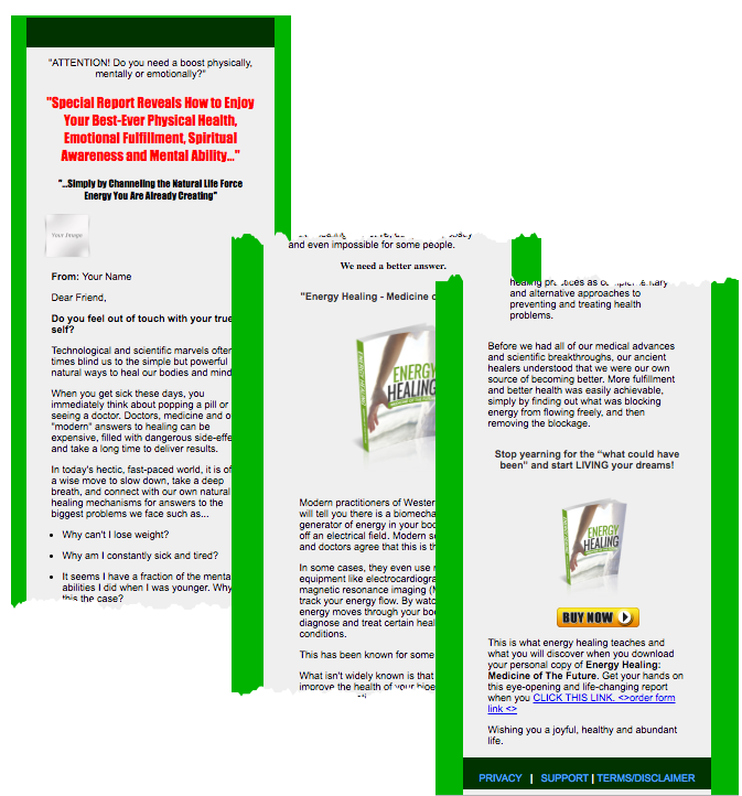 Energy Healing PLR eBook Sales Page