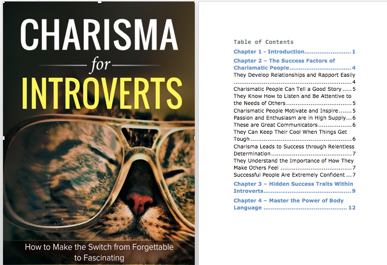 Charisma for Introverts Self-Improvement PLR