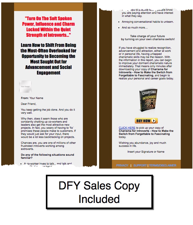 Introverts PLR eBook Sales Page