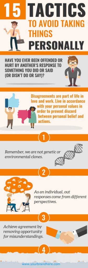 15 Tactics To Avoid taking Things Personally PLR Infographic