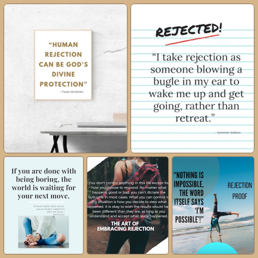 Rejection PLR Social Posters For eBook