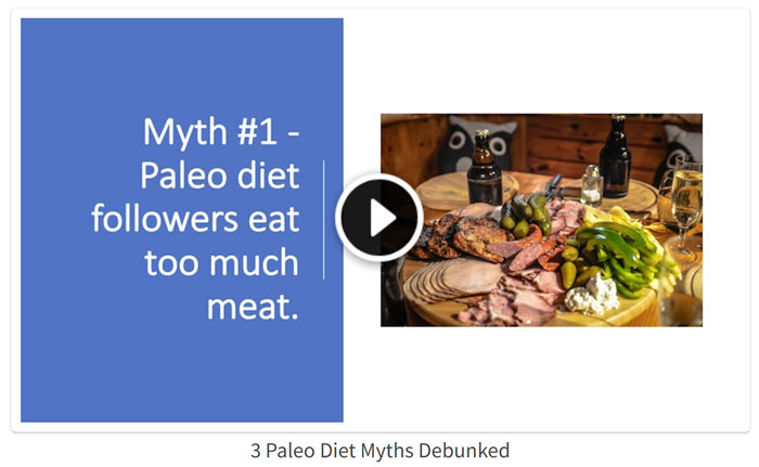 3 Paleo Diet Myths Debunked PLR Video