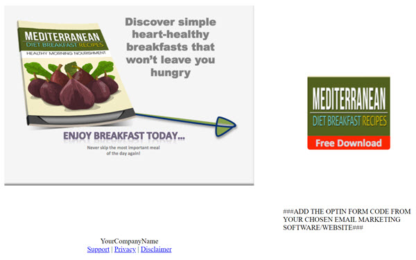 Mediterranean Diet Breakfast Recipes PLR Report