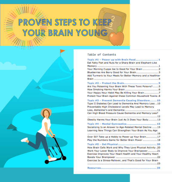 Steps To Keep Brain Young PLR eBook Contents