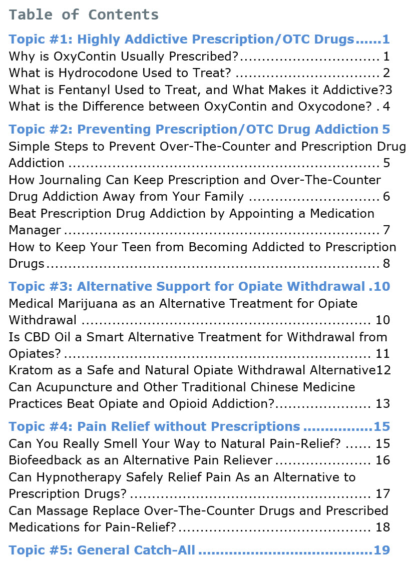 Tips For Understanding Prescription Drug Addictions PLR eBook