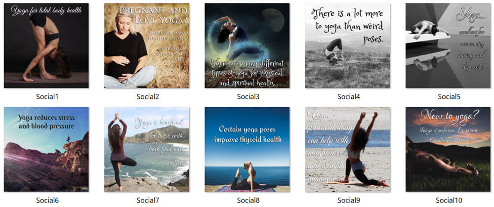 Yoga PLR Social Posters